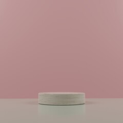 Product display podium decorated for social media