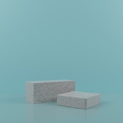 Product display podium decorated for social media