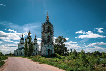 landscape rural orthodox church