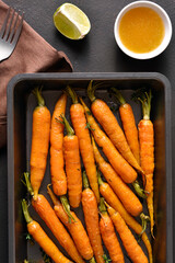 Roasted honey glazed carrots