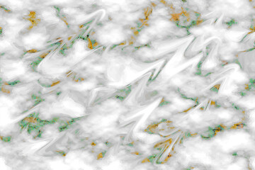 Green and yellow color on white marble texture