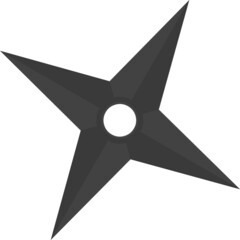 Vector illustration of a shuriken or ninja star