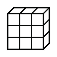 Cube, Cubic or Box Icon. vector illustration
