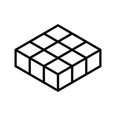 Cube, Cubic or Box Icon. vector illustration