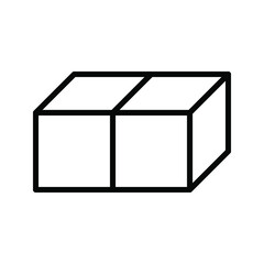 Cube, Cubic or Box Icon. vector illustration