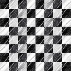 Chess board with marble texture. Black and white cage. A game of chess. Seamless pattern. The battlefield. Background.