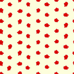 vector seamless pattern simple isolated small flowers