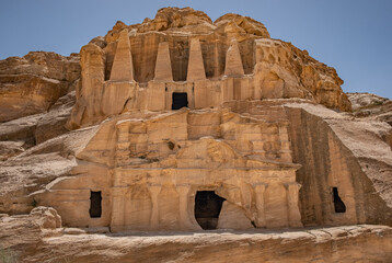 Views of the lost Nabatean city of Petra in Jordan