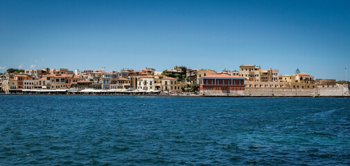 Venetian harbor in Chania Crete