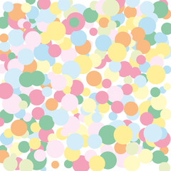 Colorful multicolored pastel ramdon dots colorful polka dot background confetti parties	
