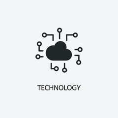 Technology vector icon illustration sign