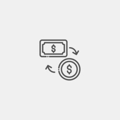 Currency_exchange vector icon illustration sign
