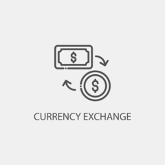 Currency_exchange vector icon illustration sign
