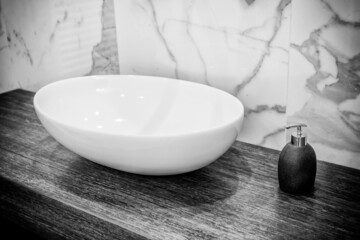 Bathroom sink in a modern apartment