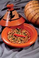 Tagine with vegetables, Famous traditional Moroccan tajine