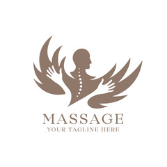Massage logo. logo for a massage parlor or massage master.