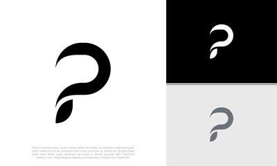 Fototapeta premium Initials P logo design. Initial Letter Logo. 
