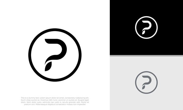 Initials P logo design. Initial Letter Logo.	
