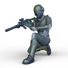 Fototapeta premium サイバー戦士