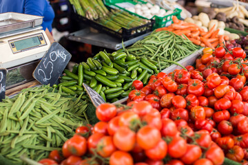 Fresh vegetables at the local market