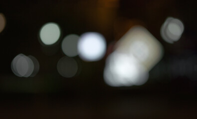 City night lights bokeh blurred background