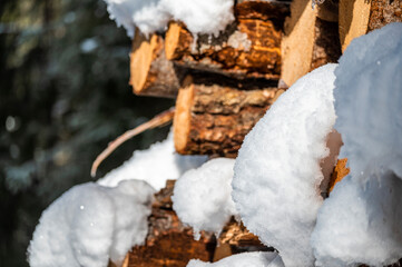 Winter in the San Vigilio di Marebbe valley of the Dolomites