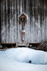 Winter in the San Vigilio di Marebbe valley of the Dolomites