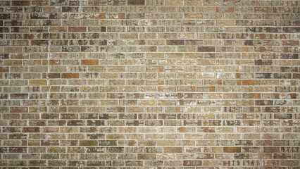 Old Multicolored brick wall.