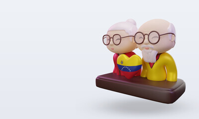 3d grandparents day love Venezuela flag rendering right view