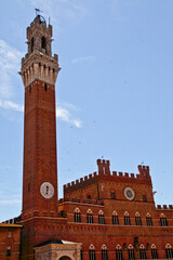 Obraz premium Siena, il Palazzo Pubblico con la Torre del Mangia