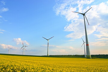 Windenergie Windrad Windräder grüne Energie Grün Ökostrom erneuerbare Energie saubere Energie CO2 Bilanz Natur Gewissen hightec