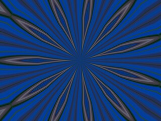 Kaleidoscope pattern in blue with other color accents