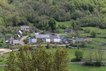 Fototapeta na wymiar hameau de La Valette, Auvergne