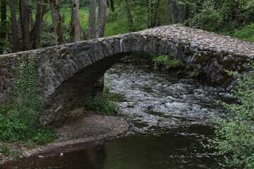 Fototapeta na wymiar vieux pont des gorges de Cougoul, Auvergne