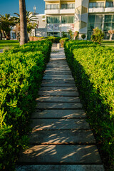 resort wooden walkway