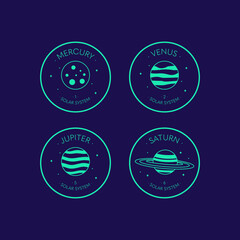 Group of four planets outlined 2
