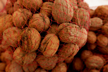 Walnuts for sale at a market in Spain