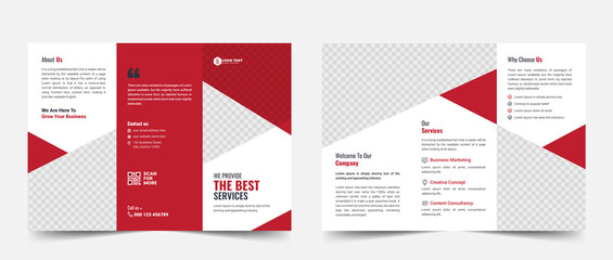 Modern business trifold brochure design template