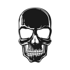 Design model vector logo skull black silhouette
