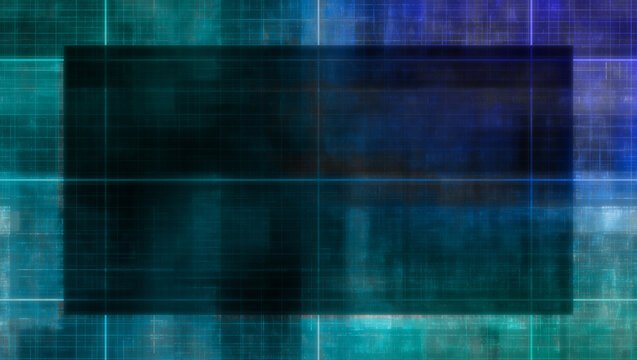 Abstract glitch art grid border background image. © jdwfoto