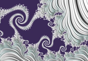 Fractal color illustration with details of ornaments