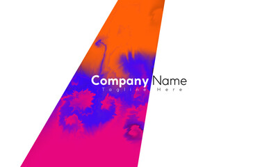 Dynamic wave and color company name abstract background, colorful gradient