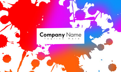 Dynamic wave and color company name abstract background, colorful gradient