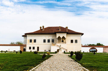 Fototapeta na wymiar The ensemble of the Brancovenesc Palace from Potlogi. Romania.