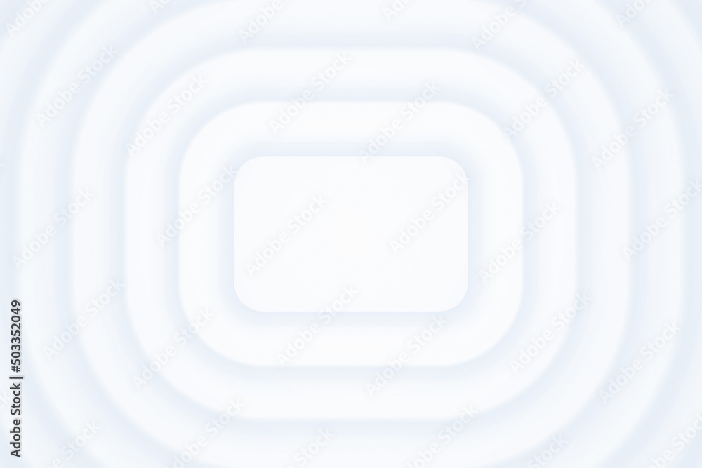 Poster modern material design light blue rounded layered rectangle 3d render futuristic abstract technology