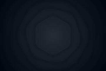Dark Gray Morphism Material Design Spin Transformation Rounded Hexagonal Platform 3D Futuristic Sci-Fi Technology Abstract Background. Three Dimensional Rendered Graphic Geometric Minimalist Wallpaper