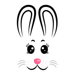 The rabbit is the symbol of 2023. The Year of the Rabbit. Vector illustration