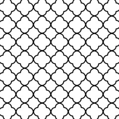 Fototapeta premium pattern design with quatrefoil figures. Chevron pattern