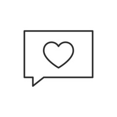 Love message icon. High quality black vector illustration.