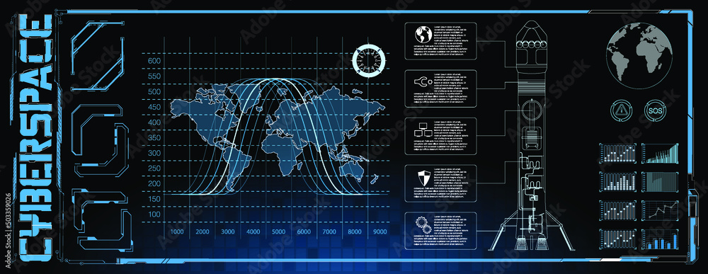  hud aim control frame interface, futuristic target vector screen ui of sci fi game. hologram dashboa